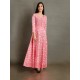 DAHLIA Pink Floral Print Kurta