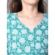 Green Tunic Floral Print Kurta