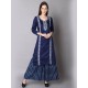 Navy Blue Embroidery Suit Set