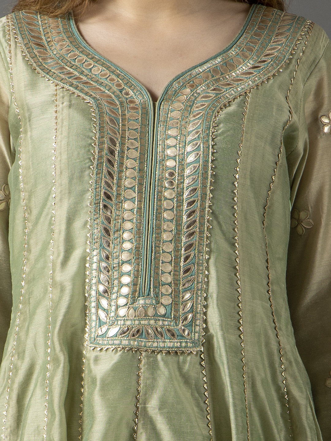 DAHLIA Sage Gown Embroidery kurta